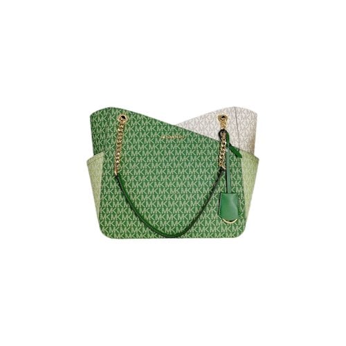 Pre-owned Michael Kors Patent Leather Tote In Green