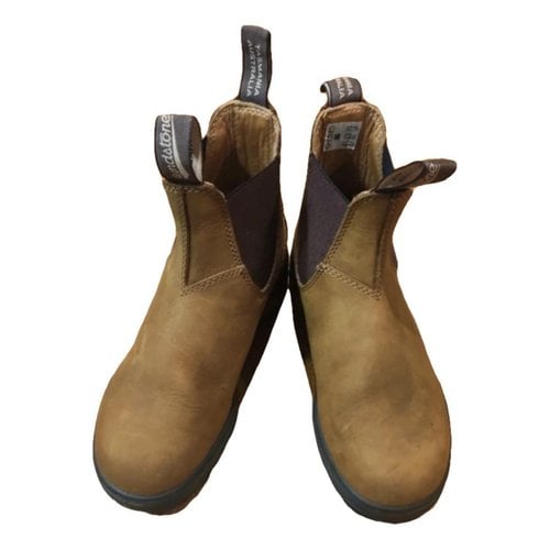 Pre-owned Blundstone Leather Boots In Camel
