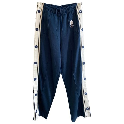 Pre-owned Kenzo Trousers In Navy