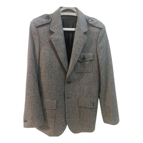 Pre-owned Balenciaga Wool Blazer In Anthracite