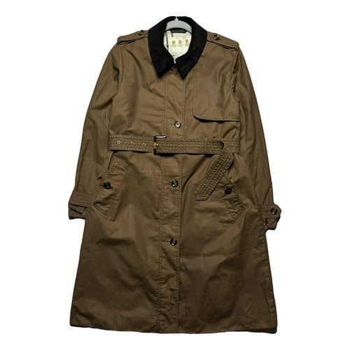 Pre-owned Barbour Trench Coat In Brown