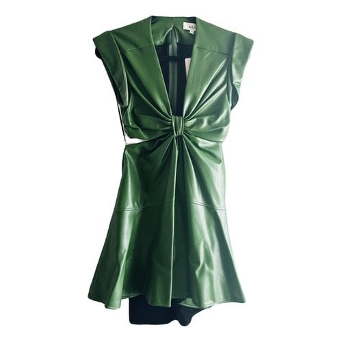 Pre-owned A.l.c Vegan Leather Mini Dress In Green