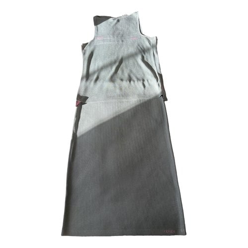 Pre-owned Fendi Mid-length Dress In Grey
