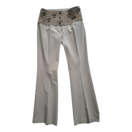 Pre-owned Fendi Trousers In Beige