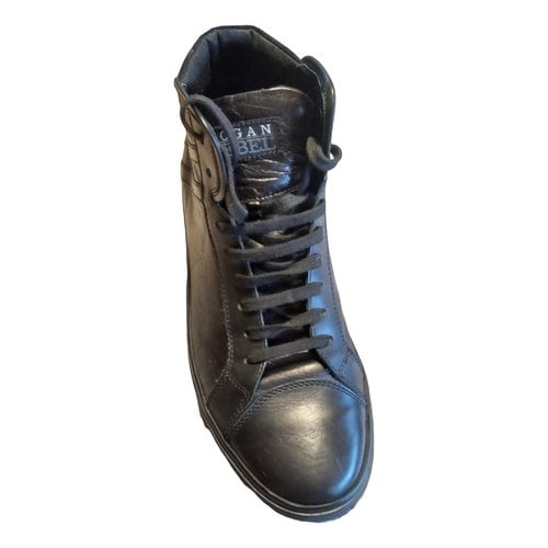 Pre-owned Hogan Leather Boots In Black