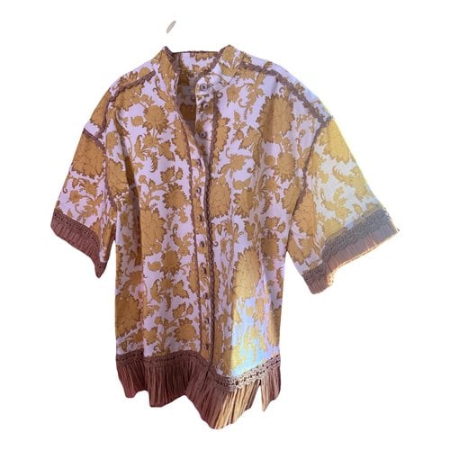 Pre-owned Zimmermann Linen Tunic In Gold