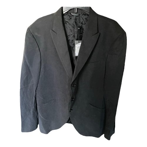 Pre-owned John Varvatos Cloth Coat In Black
