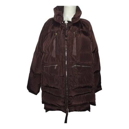 Pre-owned Max & Co Puffer In Burgundy