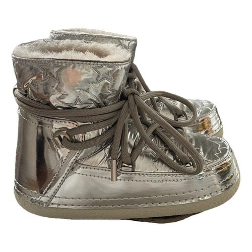 Pre-owned Inuikii Patent Leather Snow Boots In Metallic