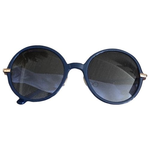Pre-owned Jimmy Choo Oversized Sunglasses In Blue