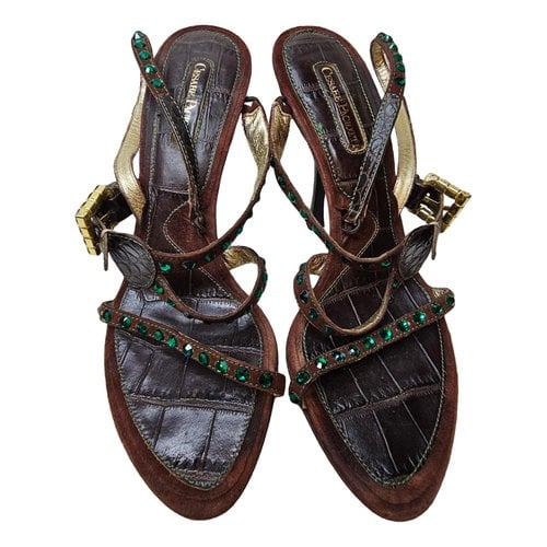 Pre-owned Cesare Paciotti Sandals In Brown