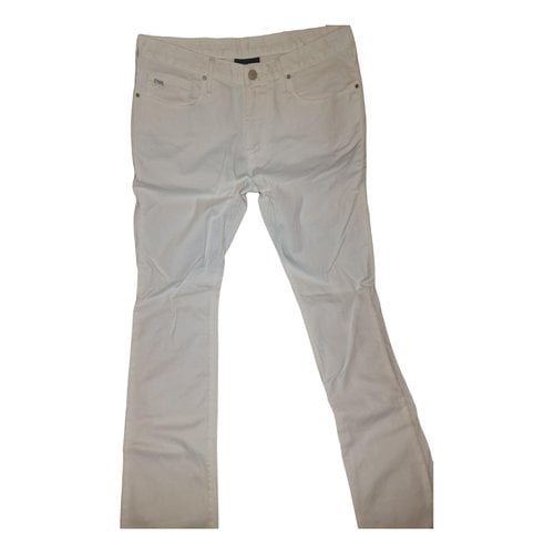 Pre-owned Emporio Armani Slim Jean In White
