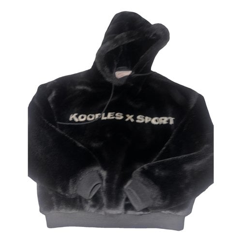 Pre-owned The Kooples Faux Fur Jacket In Black