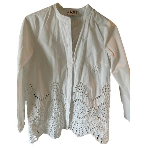 Pre-owned Just Female Blouse In White