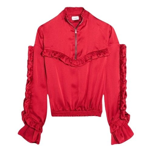 Pre-owned Magda Butrym Silk Blouse In Red