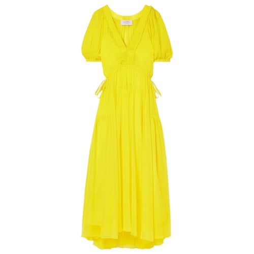 Pre-owned La Ligne Silk Maxi Dress In Yellow