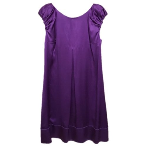 Pre-owned Dolce & Gabbana Silk Dress In Purple