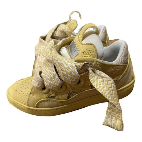 Pre-owned Lanvin Trainers In Yellow