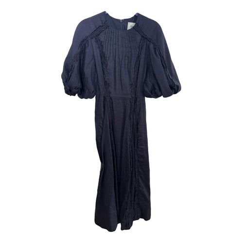 Pre-owned Aje Mid-length Dress In Navy