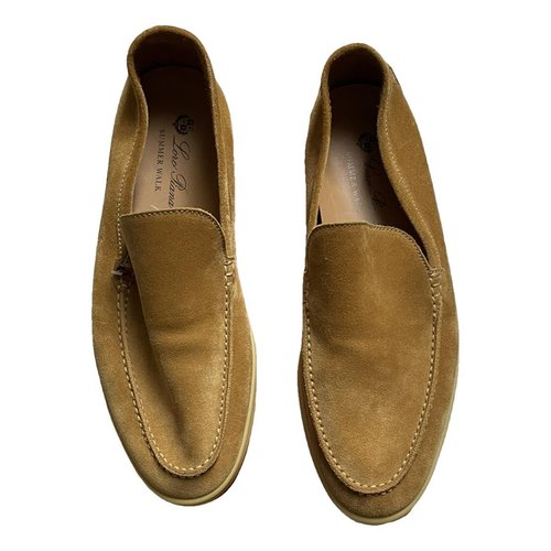 Pre-owned Loro Piana Flats In Camel