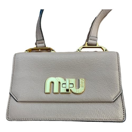 Pre-owned Miu Miu Miu Logo Leather Crossbody Bag In Pink