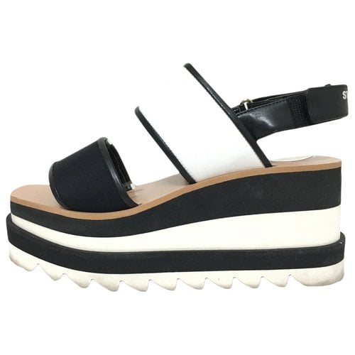 Pre-owned Stella Mccartney Leather Sandals In Black