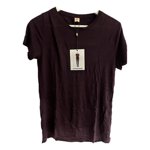 Pre-owned Custommade T-shirt In Burgundy