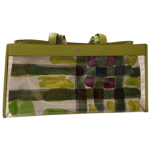 Pre-owned Burberry Handbag In Green