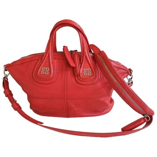 Pre-owned Givenchy Nightingale Leather Crossbody Bag In Red