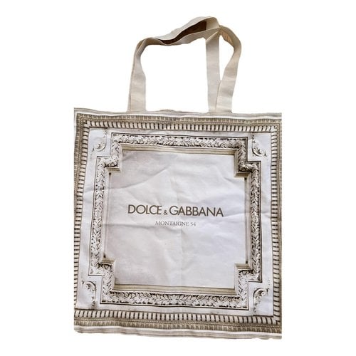 Pre-owned Dolce & Gabbana Cloth Handbag In Beige