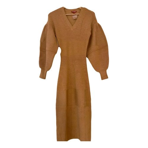 Pre-owned Staud Mid-length Dress In Camel