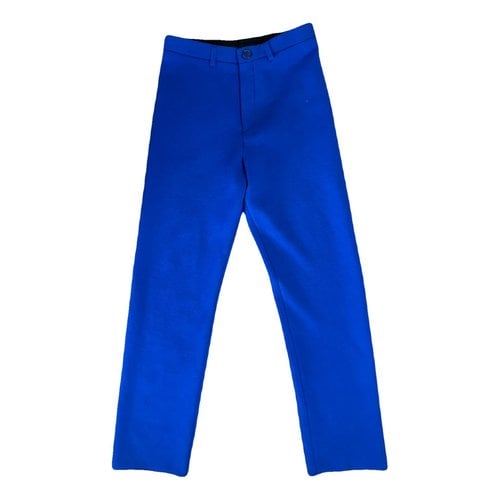 Pre-owned Balenciaga Trousers In Blue