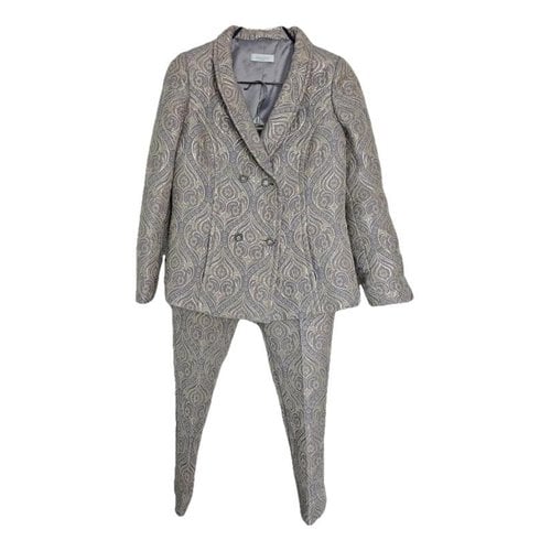 Pre-owned Emilio Pucci Silk Suit Jacket In Grey
