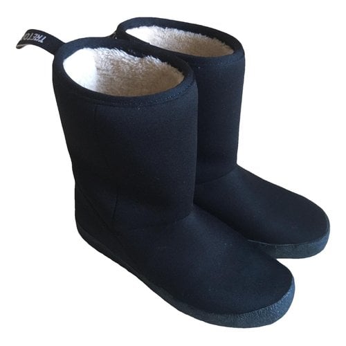 Pre-owned Tretorn Cloth Snow Boots In Black