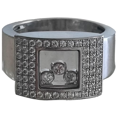 Pre-owned Chopard Happy Diamonds White Gold Ring