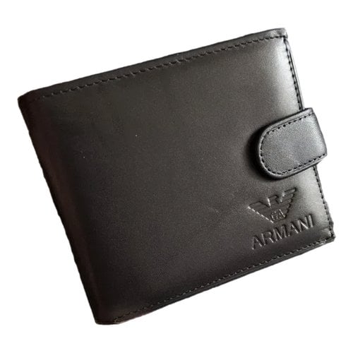 Pre-owned Giorgio Armani Leather Bag In Black