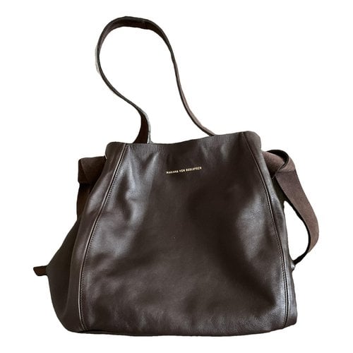 Pre-owned Marjana Von Berlepsch Leather Handbag In Brown