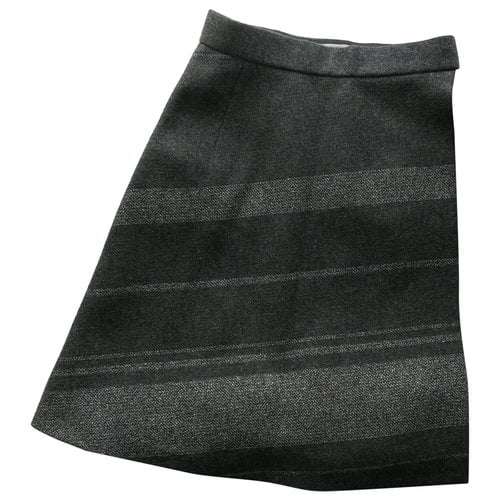 Pre-owned Kolor Wool Mid-length Skirt In Grey