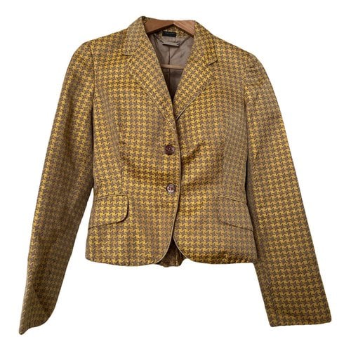 Pre-owned Alexander Mcqueen Tweed Jacket In Yellow