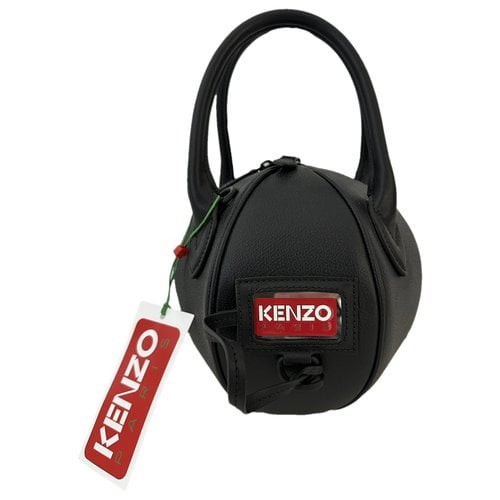 Pre-owned Kenzo Vegan Leather Crossbody Bag In Black