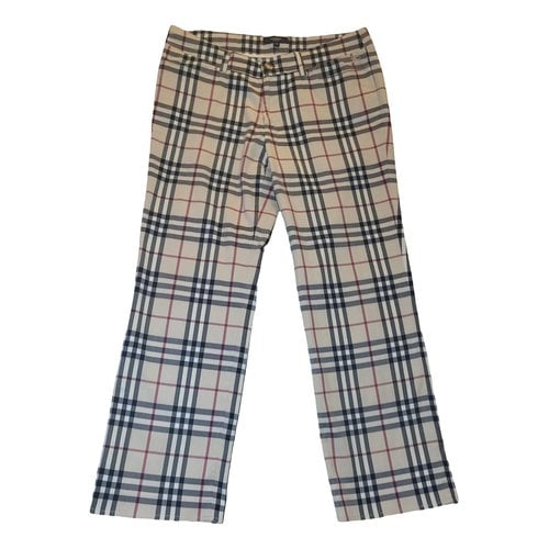 Pre-owned Burberry Straight Pants In Multicolour