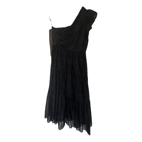 Pre-owned Ulla Johnson Silk Maxi Dress In Black