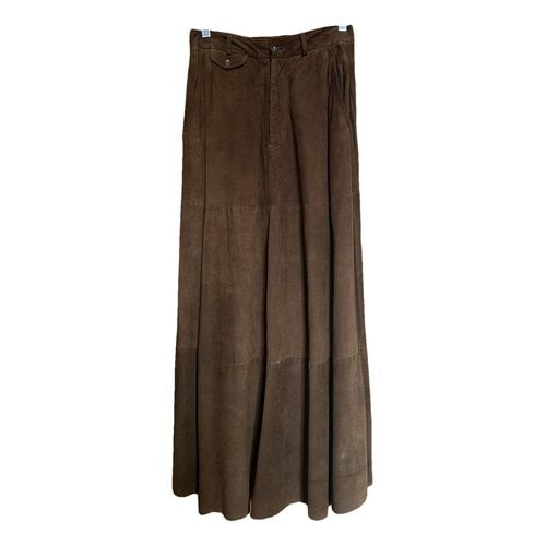 Pre-owned Ralph Lauren Maxi Skirt In Brown