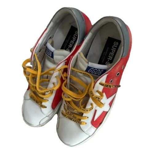 Pre-owned Golden Goose Superstar Leather Low Trainers In Multicolour