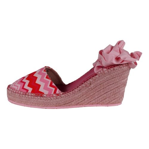 Pre-owned Missoni Cloth Sandals In Pink