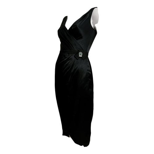 Pre-owned Temperley London Silk Maxi Dress In Black