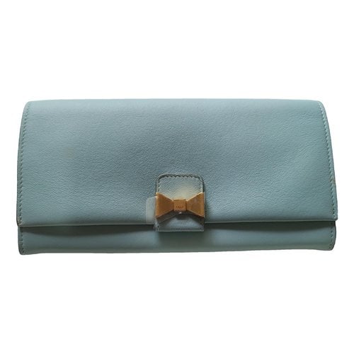 Pre-owned Chloé Leather Wallet In Blue