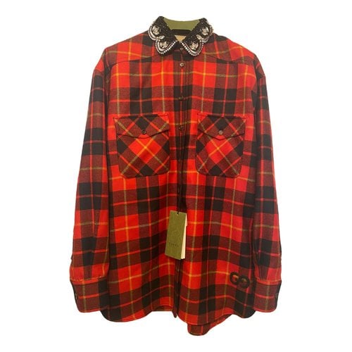 Pre-owned Gucci Wool Shirt In Red