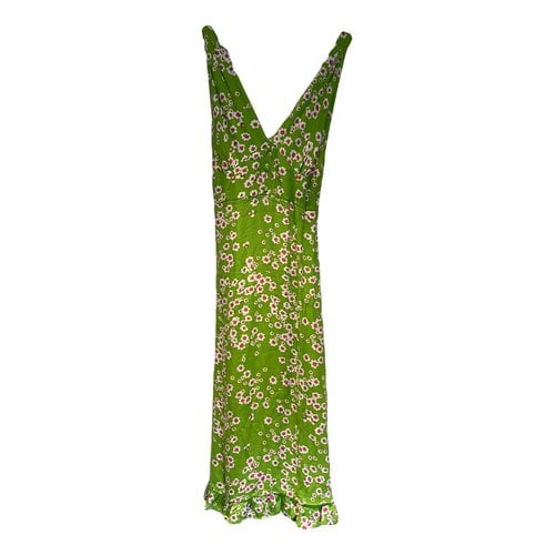 Pre-owned Faithfull The Brand Mid-length Dress In Green