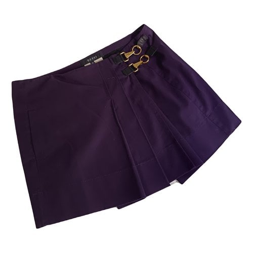 Pre-owned Gucci Mini Skirt In Purple